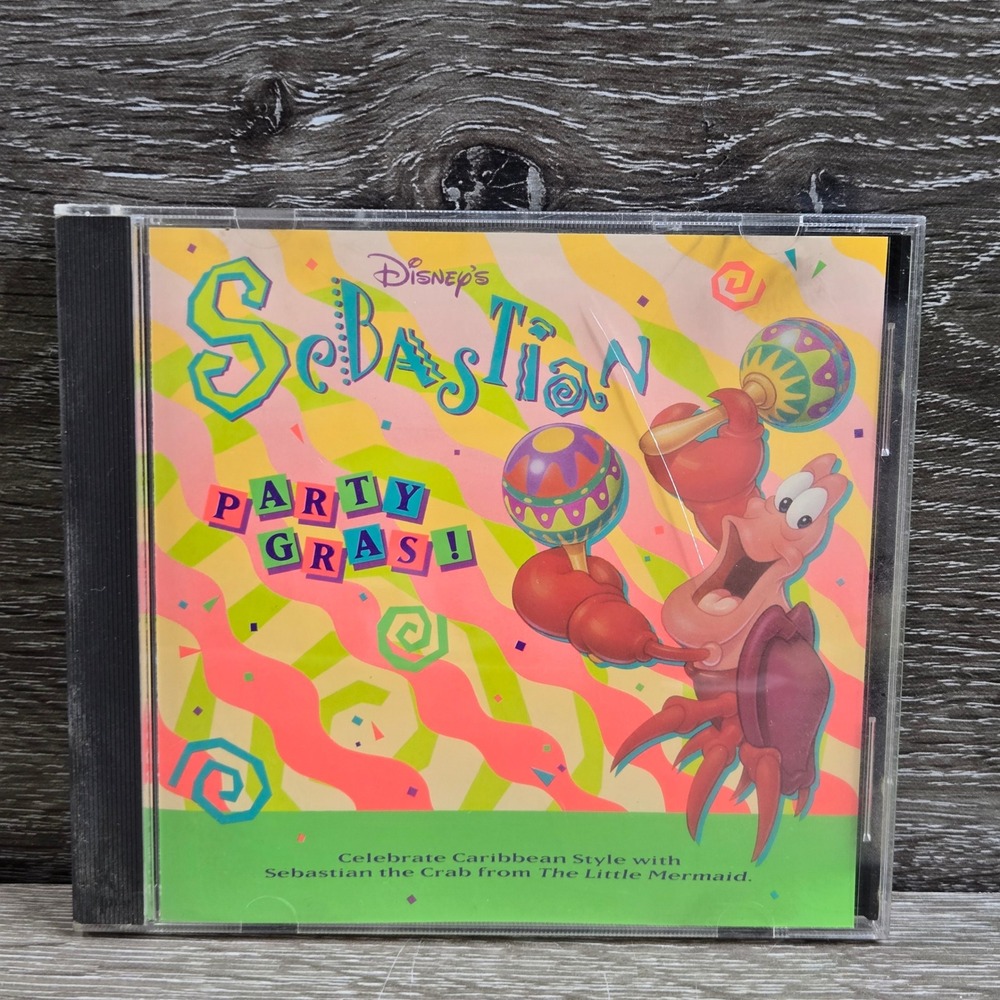Disney Sebastian Party Gras CD Music 1991 Little Mermaid Reggae Soundtrack Testd